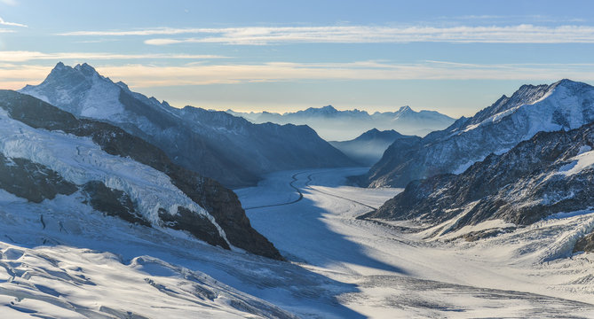 Mountain scene from Jungfraujoch Station