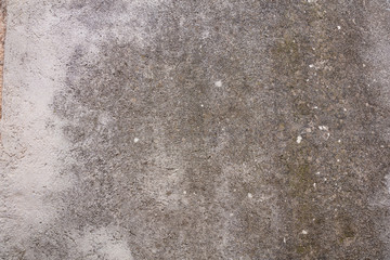 Exterior facade of an old building. Weathered, faded wall texture, background,