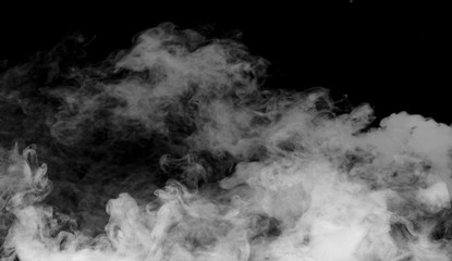 Fog and mist effect on black background. Smoke texture overlays