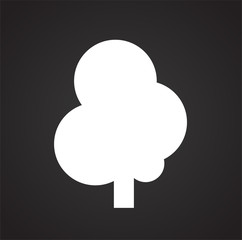Tree icon on black background for graphic and web design, Modern simple vector sign. Internet concept. Trendy symbol for website design web button or mobile app
