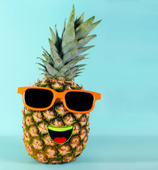 Pineapple in sunglasses - party, fun concept