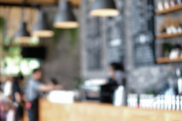 Blurred Image of Cafe or Restaurant. Urban Lifestyle, Day Light