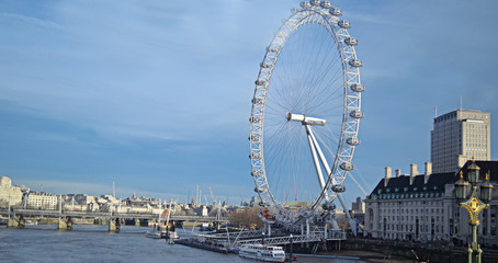 Piccadilly Circus / London Eye / England / Riesenrad / Wahrzeichen Londons - obrazy, fototapety, plakaty