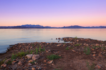 Sunset at Lake Mead, Nevada
