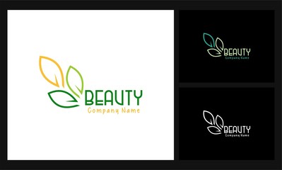 leaf icon beauty logo