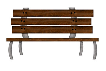 Bench isolated on a white background