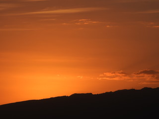 sun setting over the sea