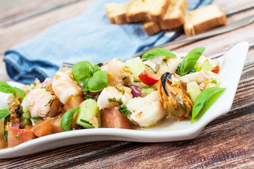 Fresh seafood salad