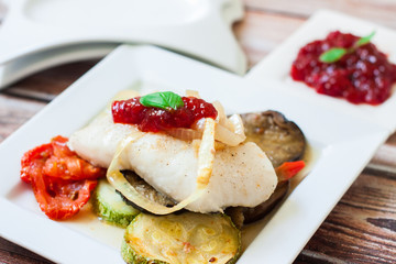 Cod with vegetables