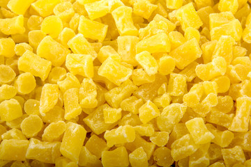 dry pineapple in bowl