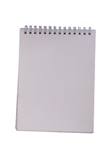 White notebook (object with Clipping path)
