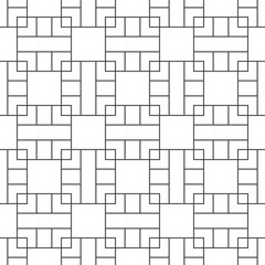 Seamless geometric pattern. Monochrome graphic repeating design. Modern minimalist stylish ornament. Vector