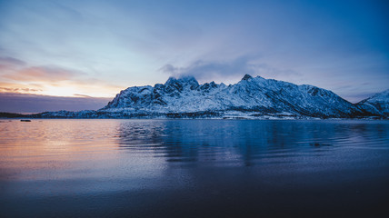 Mountains of northern Norway during winter
