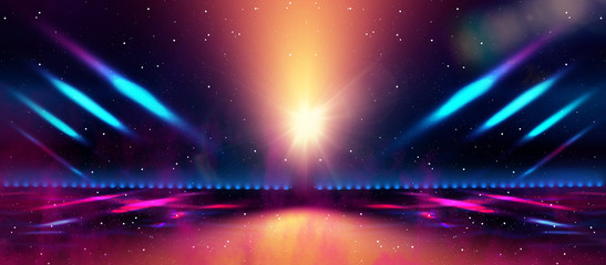 Obraz premium Neon lights background 