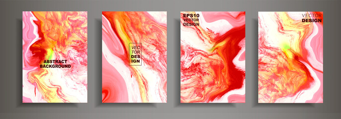 Modern design A4.Abstract marble texture of colored bright liquid paints.Splash  trends paints.Used design presentations, print,flyer,business cards,invitations, calendars,sites, packaging,cover.