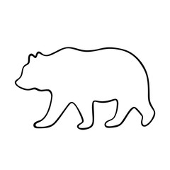 Bear silhouette. Vector illustration isolated 