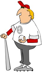 Blonde baseball player