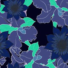 Beautiful seamless floral pattern background.