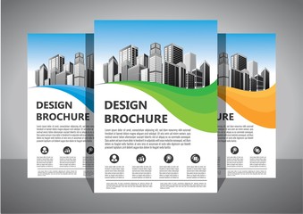 Business abstract vector template. Brochure design, cover modern layout, annual report, poster, flyer in A4 with colorful triangles, geometric shapes for tech, science, market with light background
