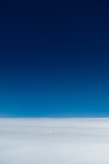 Sky background over spread cloud with blue copy space