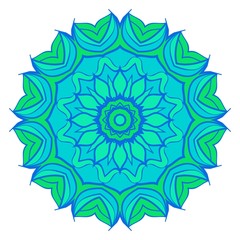 Round pattern flower mandala. circle floral ornament. Decorative illustration.