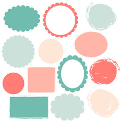 Hand drawn doodle labels