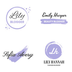 Feminine Vintage Retro Vector Logo
