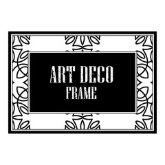Vintage retro style invitation in Art Deco. Art deco golden border and frame. Creative template in style of 1920s. Vector illustration. EPS 10