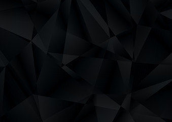 Black geometric vector background, can be used for cover design, poster, advertising