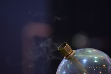 Glass flasks for vapers. Vaping whiskey. Evaporator of whiskey for the use of the drink in the form...
