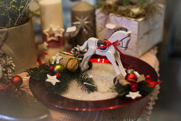 konik na biegunach ozdoba świąteczna święta © nadchmurami