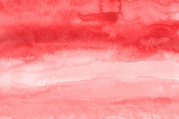 Red ink and watercolor textures on white paper background. Paint leaks and ombre effects. Hand painted abstract image. © artistmef