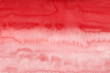 Red ink and watercolor textures on white paper background. Paint leaks and ombre effects. Hand painted abstract image. © artistmef