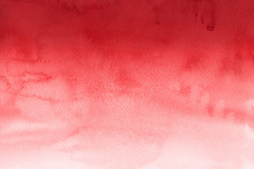 Red ink and watercolor textures on white paper background. Paint leaks and ombre effects. Hand painted abstract image. - 241871108