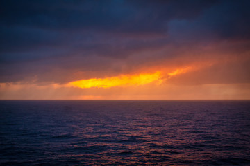 sunset over the sea