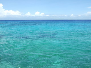 Fototapeta na wymiar Mexico Cozumel Summer Blue Ocean
