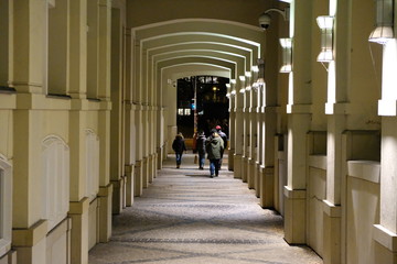 corridor with columns