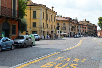 Empty street in the city, Italy