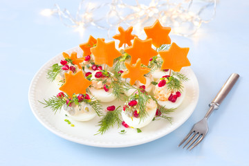 Gefüllte Eier für Weihnachten	