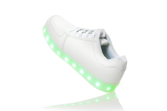 sneackers with led light sole Stock Photo | Adobe Stock