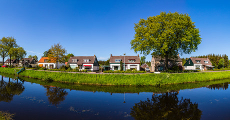 Fototapeta na wymiar Oranje village on a sunny day. Oranje, the Netherlands.