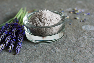 Bath salt and lavender