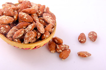 Honey almond in bowl