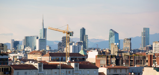 Fototapeta na wymiar Milano Skyline