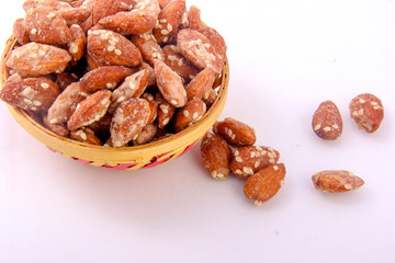 Honey almond in bowl