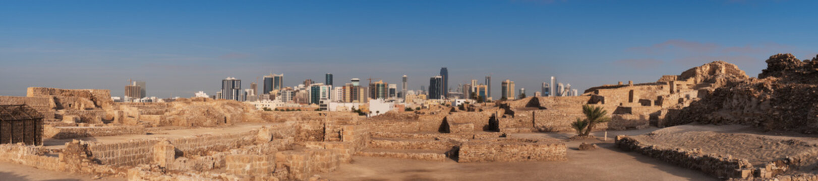 Manama city from Qal'at al-Bahrain fort 
