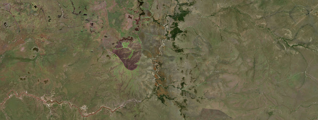 Aerial view of Maasai River in Kenya