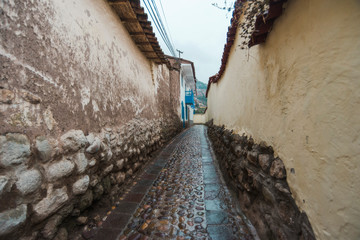 narrow empty street