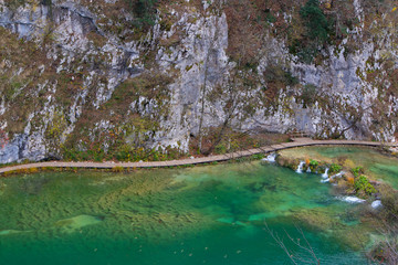 Awesome view on Plitvice lake National Park, Croatia