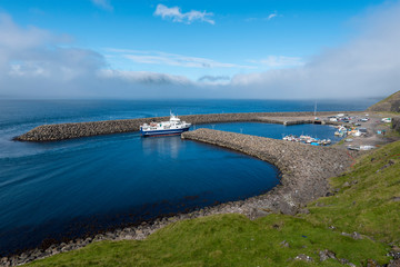 Fototapeta na wymiar View at Gamlaraett ferry port